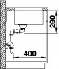 BLANCO 522983 Sink Andano 340/340-U stainl.steel InFino silk gloss no handle