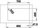 BLANCO 522983 Sink Andano 340/340-U stainl.steel InFino silk gloss no handle