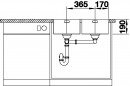 BLANCO 522981 Sink Andano 340/340-IF stainl.steel InFino silk gloss no handle