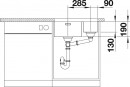 BLANCO 522977 Sink Andano 340/180-U stainl.steel InFino silk gloss no handle