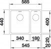 BLANCO 522973 Sink Andano 340/180-IF stainl.steel InFino silk gloss no handle