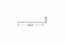 StrongLumio cover strip for Flat profile plug-in transparent 1000mm