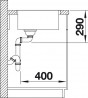 BLANCO 522965 Sink Andano 500-IF stainl. steel InFino silk gloss without handle