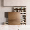 TERNO Magic Living- fittings for full overlay wooden door, 1,1m, nickel anodized