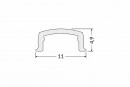 StrongLumio cover strip for Pen8 profile clip-on transparent 1000mm