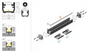 StrongLumio ALU profile for LED Floor alu anodized 3000mm