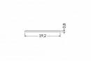 StrongLumio cover strip for Cabi profile clip-on / pull-out transparent 2000mm