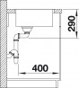 BLANCO 522961 Sink Andano 450-IF stainl. steel InFino silk gloss without handle