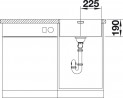 BLANCO 522961 Sink Andano 450-IF stainl. steel InFino silk gloss without handle