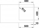 BLANCO 522961 Sink Andano 450-IF stainl. steel InFino silk gloss without handle