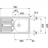 FRANKE Sink ETN 614 NOVA 6/4 stainless steel with drain