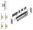 StrongLumio profile LED Surface 10, black matt, 2000 mm