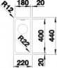 BLANCO 522951 Sink Andano 180-IF stainl. steel InFino silk gloss without handle