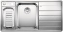 BLANCO 522105 Sink Axis III 6S-IF stainl. steel silk gloss InFino with eccentric