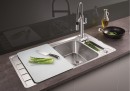 BLANCO 522103 Sink Axis III 5S-IF stainl. steel InFino silk gloss with eccentric
