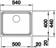 BLANCO 521840 Sink Etagon 500-IF stainl. steel InFino silk gloss without handle