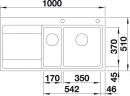 BLANCO 521661 Sink Divon II 6S-IF stainl.steel silk gloss InFino no eccentric
