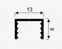 SEVROLL 02558 "U" profile for laminate 10mm 3m silver