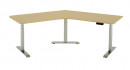 STRONG base with electrically adjustable height for corner solution RAL9006 matt