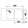 BLANCO 521007 Sink FLEX Pro 45 S stainless steel natural gloss without eccentric