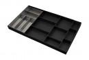 K-StrongMax 89/500mm black + StrongMax 90 cutlery tray + anti-slip mat black