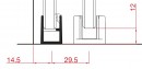 TERNO lower fixing rail aluminum 2m 1740/A
