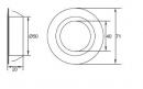 SAL LED spotlight 12V 2W stainless steel brushed cold white