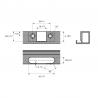 HETTICH 9091224 Sensys 8631i overlay 95° narrow alu frame SiSy obsidian