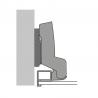 HETTICH 9091226 Sensys 8631i, inset, 95°  narrow alu frame SiSy obsidian