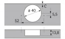 HETTICH 9155243 Intermat 9935 inset door up to 43mm screw