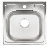 StrongSinks S1 Eko Sink stainless steel satin/top brush. 488x488,top inst.
