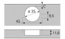 HETTICH 9099830 Sensys 8687 165° Intermat B12 TB42 P2O