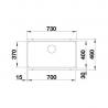 BLANCO 527762 Sink ETAGON 700-U black without drain set Silgranit