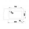 BLANCO 527762 Sink ETAGON 700-U black without drain set Silgranit