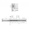 HETTICH 73283 KA 5632 ball bearing slides, full ext., 600mm/45kg EB12.7 Galvan.