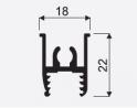 SEVROLL 06815 upper guide rail 3m gold/brass