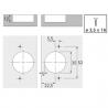 HETTICH 46787 Hinge for folding doors to screw on