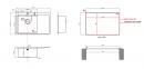 StrongSinks S3 Sink Nida 787, 787 x 520 mm stainl.steel, hand drain on the right