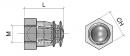 BU39 Screw-in insert with ball M6x9/8 mm brass