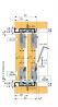 TERNO upper/lower double rail art.360/N anodized 2m