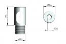 IF-case (template) for drill diameter 16x37 M14 hole diameter 5mm