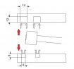 S-S50 top milling bar aluminum raw 3m