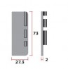 TULIP Gola profile end cap C - closed, white R+L
