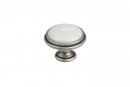 TULIP Knob Margarita antique pewter/porcelain white