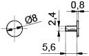 LEHMANN Key locking pin for glass locks
