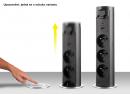StrongPower elektricky výsuvná zásuvka 3x 230V Schuko, USB A+C, černá