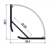 LP-profile Corner 30 aluminum anodized 1000mm