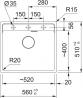 FRANKE Sink MRG 610-52 RTL 560 x 510mm onyx
