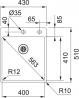 Franke Sink Bxx 210/610-40 Tl 430X510Mm Stainless Steel