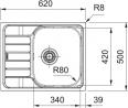 FRANKE Sink SKN 611-62 620 x 500 mm